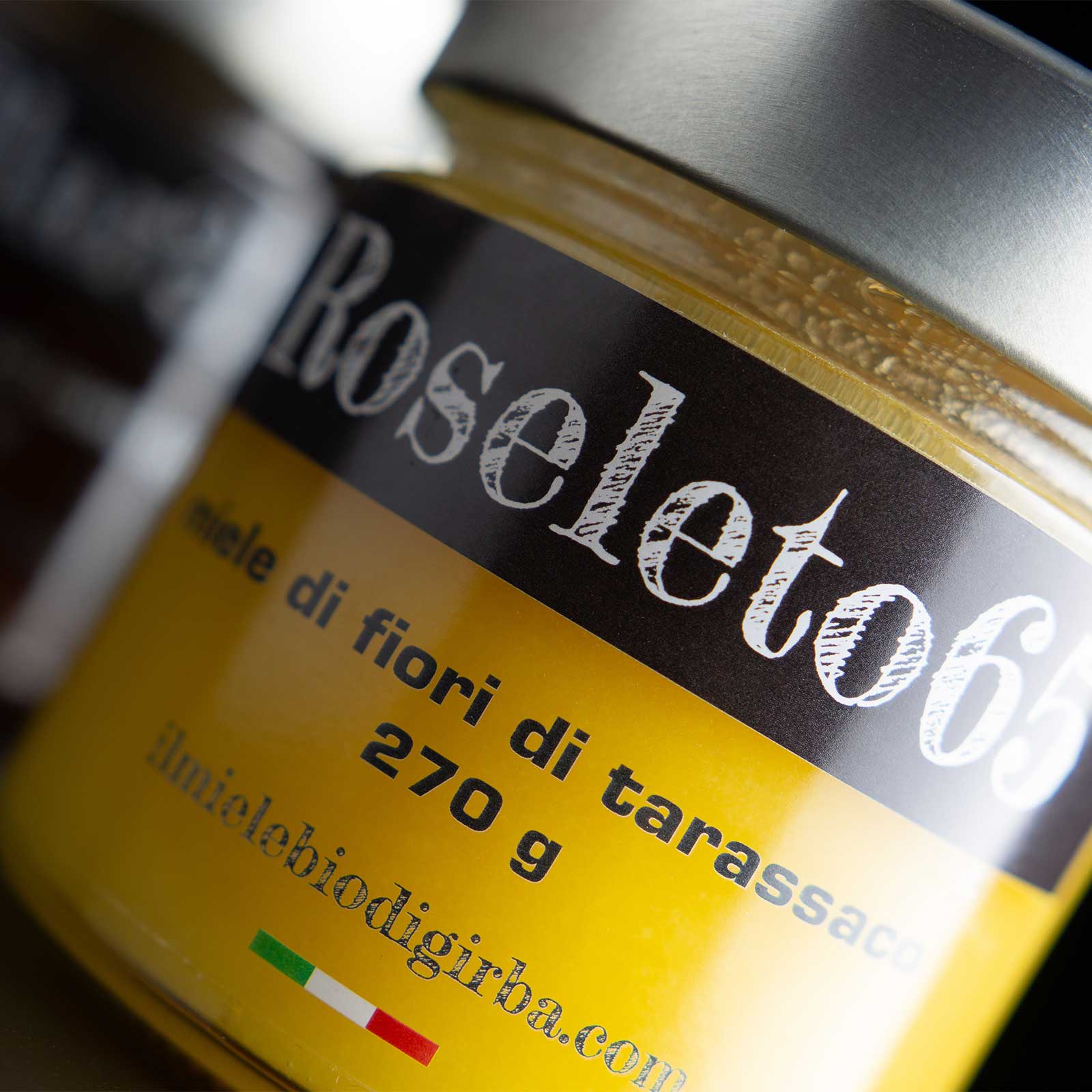 etichetta barattolo di miele roseleto 65
