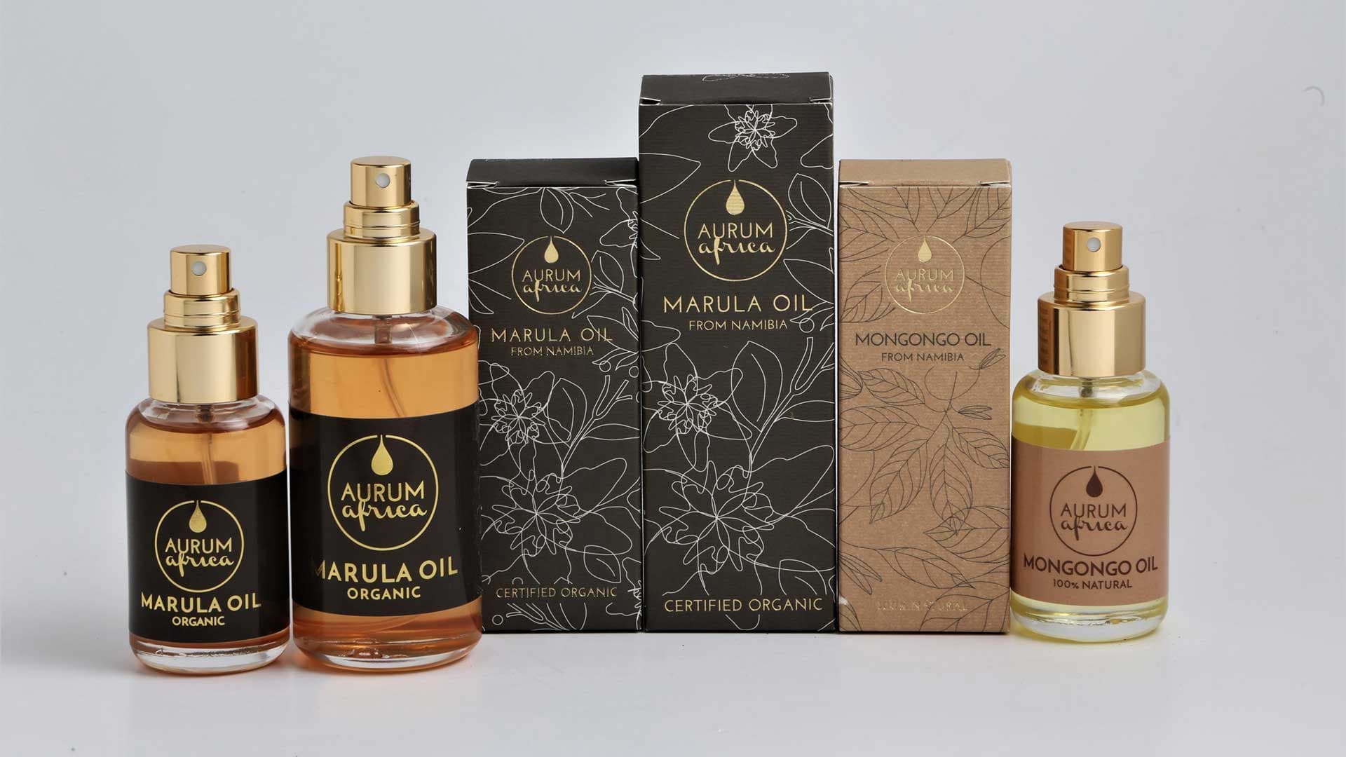 etichette e confezioni aurum africa olio biologico