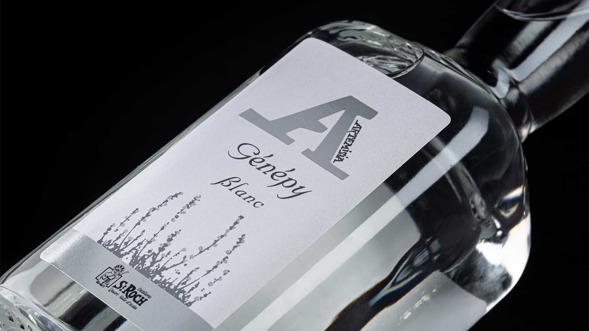 etichetta bottiglia genepy artemisia