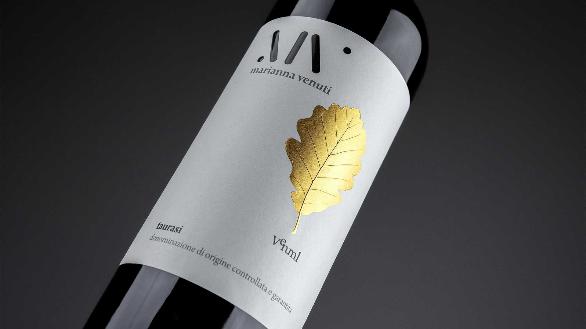 etichetta con lamina dorata marianna venuti